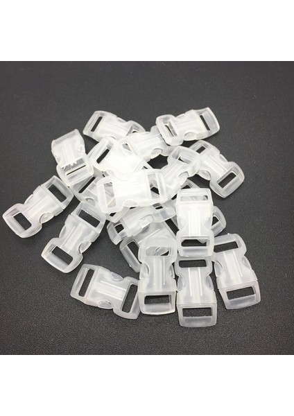 Şeffaf Stil 10 mm Genişlik Paracord Bilezik Plastik Toka Için Lot Geniş Şeffaf Konturlu Yan Serbest Bırakma (Yurt Dışından)