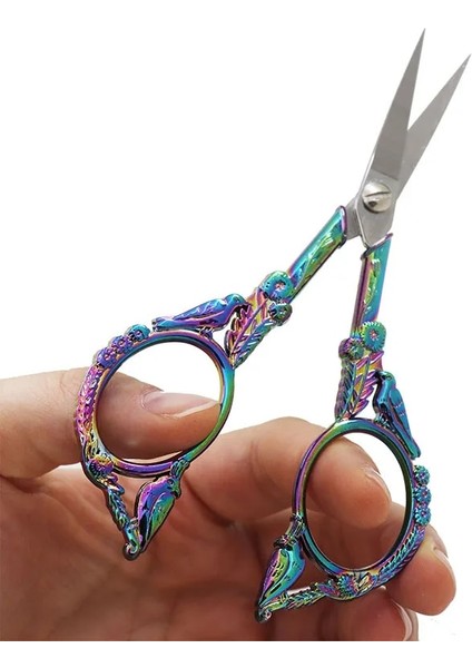Bronz Tarzı Paslanmaz Çelik Vintage Ors Kuş Çiçek Dikiş Retro Nakış Ors Kısa Kumaş Kesici Iplik Makası (Yurt Dışından) fırsatları