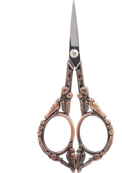 Bronz Tarzı Paslanmaz Çelik Vintage Ors Kuş Çiçek Dikiş Retro Nakış Ors Kısa Kumaş Kesici Iplik Makası (Yurt Dışından) indirimleri