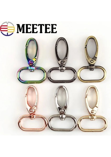 Siyah Stil 25 mm Meetee mm Çanta Askı Kanca Toka Metal Döner Istakoz Sanp Toka Dıy Dokuma Kanca Anahtarlık Tetik Tokaları Aksesuar (Yurt Dışından)