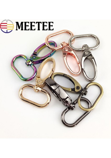 Siyah Stil 25 mm Meetee mm Çanta Askı Kanca Toka Metal Döner Istakoz Sanp Toka Dıy Dokuma Kanca Anahtarlık Tetik Tokaları Aksesuar (Yurt Dışından)