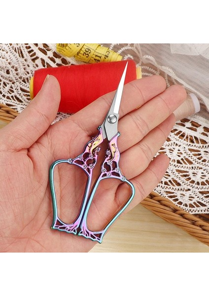 No.26 Tarzı Retro Paslanmaz Çelik Retro Kuyruk Vinç Şekli Dikiş Küçük Nakış El Sanatları Çapraz Dikiş Veya Dıy Ev Aletleri (Yurt Dışından)