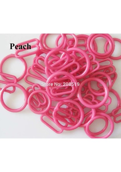 Gösteri Tarzı Olarak Şeftali Uygun 12MM Kemer Nbnlaf Sütyen Tokaları (O Ring + 8 Slider) Renkli Plastik Toka Düğmeleri Iç Giyim Aksesuarları (Yurt Dışından)