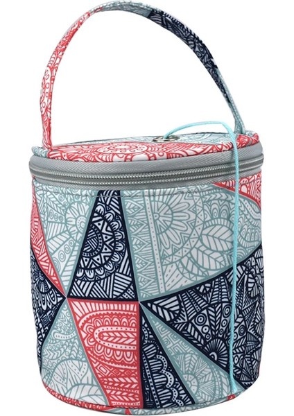 D Stili Moda Yün Iplik Saklama Çantası Yuvarlak Örme Yün Çanta Oxford Kumaş Yaprak Baskı Dıy Örgü Dikiş Kiti Dikiş Araçları Aksesuarları (Yurt Dışından)