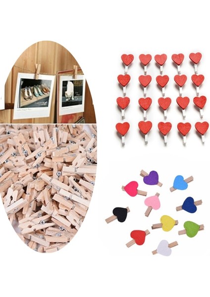 Adet Doğal Mring Ahşap Klipler Elbise Fotoğraf Kağıdı Peg Lotheraft Klipler Parti Ev Dekorasyonu (Yurt Dışından) modelleri