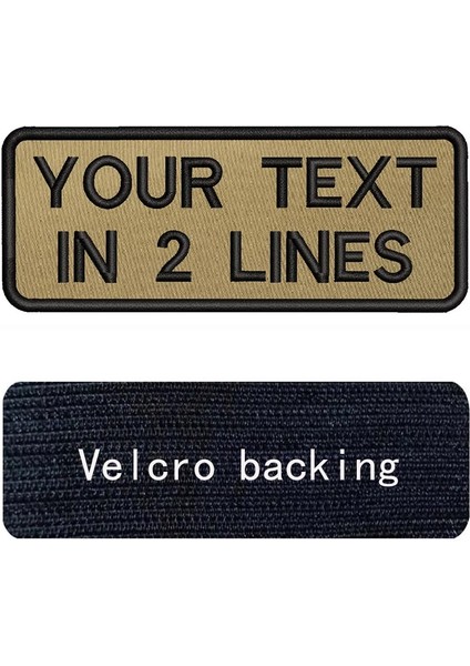 Kahverengi-Velcro Tarzı 10X4CM Haki Arka Plan Kahverengi Nakış Özel Ad Metin Yama Çizgili Rozeti Demir On Veya Velcro Destek Yamaları (Yurt Dışından) indirimleri