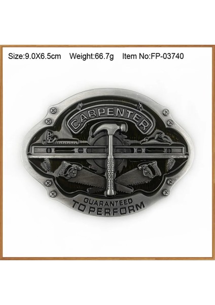 Marangoz Tarzı Buckleclub Retro Batı Kaynakçı Kot Hediye Kemer Tokası Fp Kalaylı F Erkekler Için 4 cm Genişlik Döngü (Yurt Dışından)