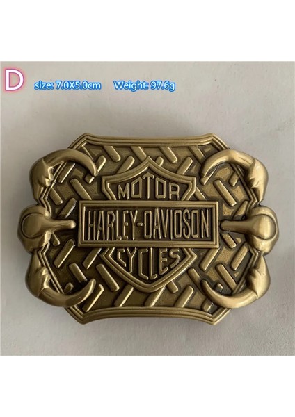 Antik Çinko Tarzı Motosiklet Kemer Tokası High-End Prinç Moda Erkek Tokaları Kemerler Aksesuarları En Iyi Hediye Fit 4cm Geniş Kemer (Yurt Dışından)