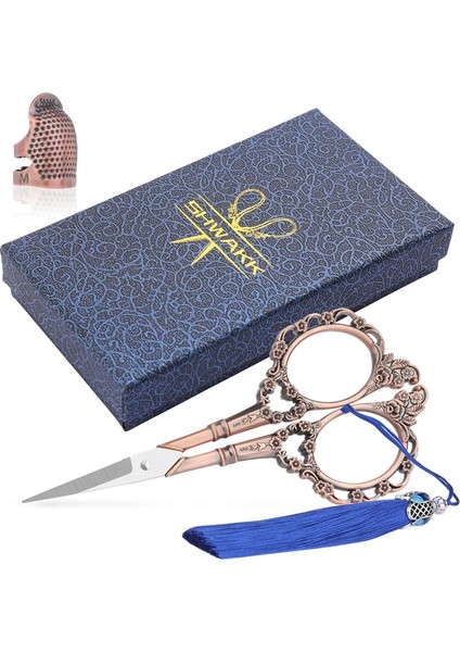 1 Stili Yazın Shwakk Vintage Paslanmaz Çelik Dikiş Veya Püskül Yüksük ile Terzi Nakış Veya El Yapımı Çalışma Dıy Araçları Için (Yurt Dışından)