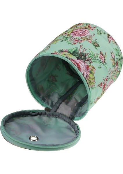 Yeşil Şakayık Stili Yeni Yuvarlak Örgü Çanta Ev Günlük Saklama Çantası Yün Iplik Tığ Dikiş Iğnesi Çanta Dokuma Aracı Bez Iplik Saklama Sepeti (Yurt Dışından) fırsatları