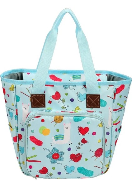 Bir Stil Taşınabilir Örgü Çanta Yün Tığ Kancaları Iplik Iplik Saklama Çantası Dikiş Iğneleri Organizatör Dikiş Aksesuarları (Yurt Dışından)