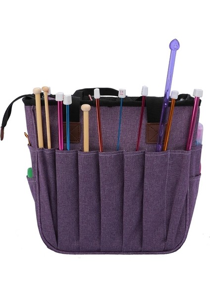 Bir Stil Taşınabilir Örgü Çanta Yün Tığ Kancaları Iplik Iplik Saklama Çantası Dikiş Iğneleri Organizatör Dikiş Aksesuarları (Yurt Dışından) indirimleri