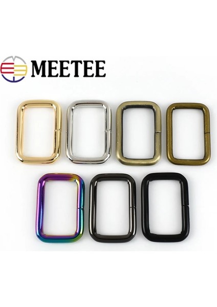 Silahsiyah Stil 17 mm Meetee Dikdörtgen Metal Tokalar Dokuma Kemer Deri Toka Toka Çanta Askı Klip Ayarlayıcı Dıy Donanım Aksesuarları F (Yurt Dışından) modelleri