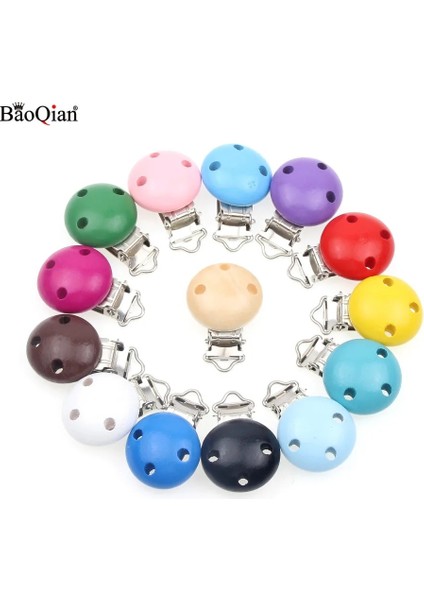 B00680 Mavi Stil 5 Adet Ahşap Metal Çok Renkli Bebek Emzik Klipleri Giyim Yuvarlak Klipsler Dıy Bebek Askı Konfeksiyon Klipleri Aksesuarları (Yurt Dışından) fiyatları