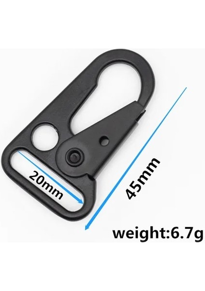 BF355-SIYAH-20MM Stili 4 Adet mm Istakoz Karabina Metal Tokalar Açık Sırt Çantası Kemer Dokuma Kanca Toka Anahtarlık Aksesuarları Için Toka (Yurt Dışından)