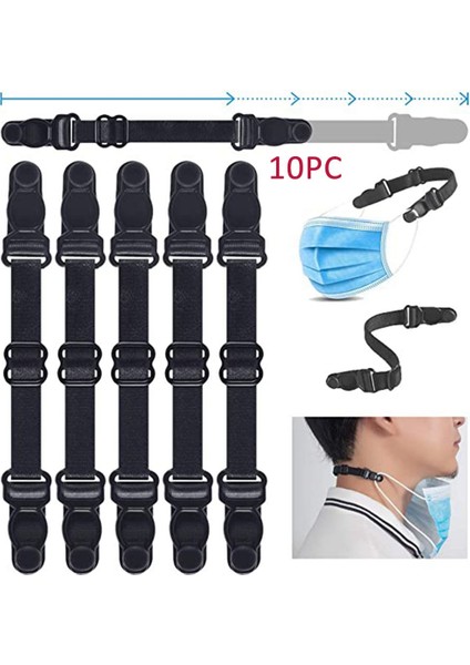 10PC Stili Ayarlanabilir Maske Uzatma Kemeri Bandaj Maske Kancası Kaymaz Kulak Ipi Salvaorejas Mascarillas Maske Tutucu Koruma Maskeleri (Yurt Dışından)