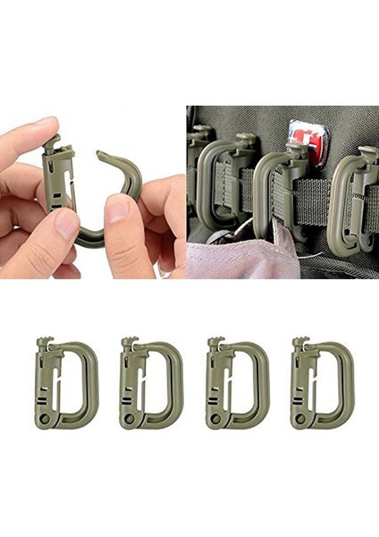 Ordu Yeşili Tarzı Karabina D-Halkası Klip Molle Dokuma Edc Takmak Kelepçe Grimlock Yürüyüş Dağ Tırmanışı Açık Sırt Çantası Toka Snap Kilit Kamp (Yurt Dışından)