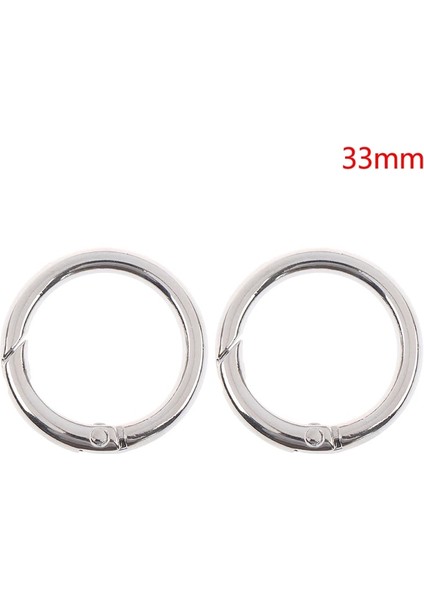 SV33 Stili 2 Adet Metal Yaylı O-Ring Tokaları Klipler Yuvarlak Itme Tetik Yaylı Kancalar Karabina Çantalar Çanta Tokaları Karabina Çanta Aksesuarları (Yurt Dışından)