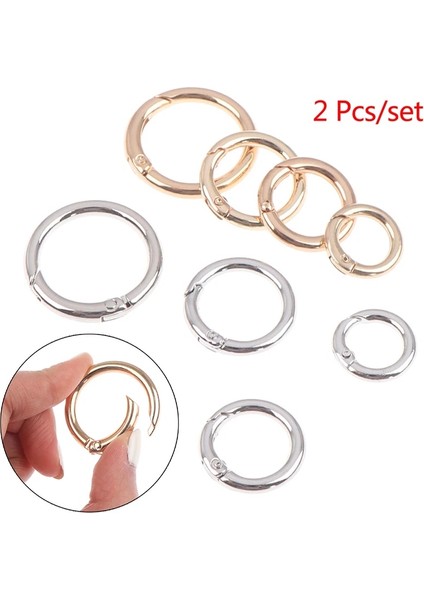 SV33 Stili 2 Adet Metal Yaylı O-Ring Tokaları Klipler Yuvarlak Itme Tetik Yaylı Kancalar Karabina Çantalar Çanta Tokaları Karabina Çanta Aksesuarları (Yurt Dışından) indirimleri