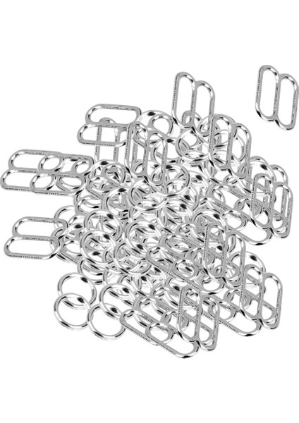 Demir 8 Şekilli Iç Çamaşırı Ayarlanabilir Dikiş Sütyen Yuvarlak Yüzük Tokalar Gümüş (Yurt Dışından) fırsatları