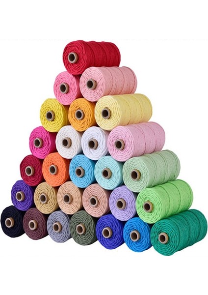 Şarap Kırmızısı Tarzı 3mm Pamuk Kordon Renkli Halat Kordon Bej Bükülmüş Makrome Kordon Dize Dıy Craft Ev Tekstili Düğün Dekoratif Tedarik 110 Yards (Yurt Dışından) fiyatları