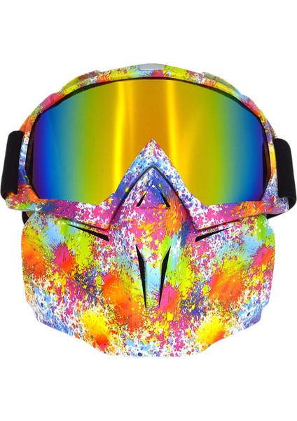 Wekity Motosiklet Gözlüğü Maskesi Çıkarılabilir, Rüzgar Geçirmez Motokros Kask Maskesi Açık Havada Sürme Için Uv Koruması (Yurt Dışından)