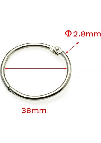 Iç Çap 38MM Stili 20 Adet Gevşek Yaprak Kitap Bağlayıcı Menteşe Yapış O Ring Kilitleme Anahtarlık Metal El Sanatları Parçaları (Yurt Dışından)