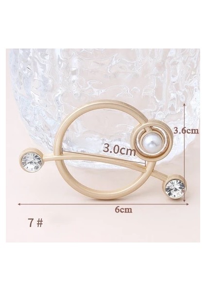 No.7 Tarzı Güzel Giysiler Atkılar Çantalar Etek Köşesi Alt Etek Düğümlü Inci Elmas Tokalar Düğmeler Sabit Ince Bel Gömlek Tişört Tokaları (Yurt Dışından)