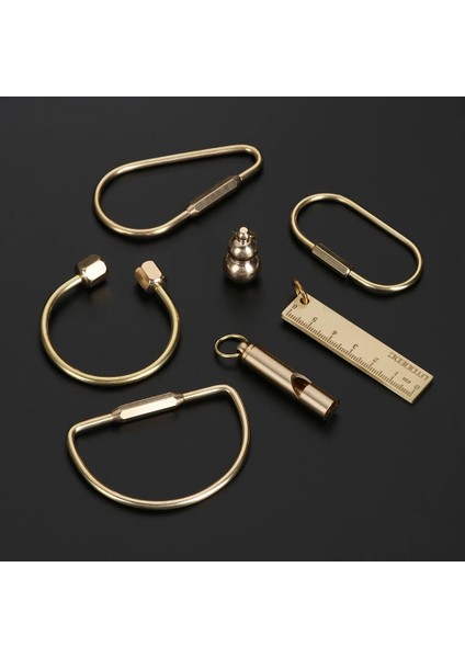 No.4 Tarzı Yaratıcı Pirinç Anahtarlık Taşınabilir Anahtarlık Kolye Düdük Cetvel Tokaları Dıy Benzersiz Organizatör Araçları Takı Anahtarlık Aksesuarları (Yurt Dışından) fırsatları