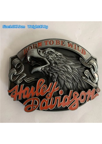 Donuk Stil Perakende Motosiklet Erkek Kadın Kemer Tokası Metal Serin 3D Kafatası Kartal Kovboy Tokaları Kemerler Aksesuarları 4 cm Geniş Kemer (Yurt Dışından)