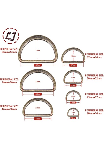 Gümüş 701 Stili 48 mm Lot Gümüş Siyah Bronz Altın D Tipi Halka Bağlantı Alaşımlı Metal Ayakkabı Çantaları Tokalar Dıy Aksesuar (Yurt Dışından) indirimleri