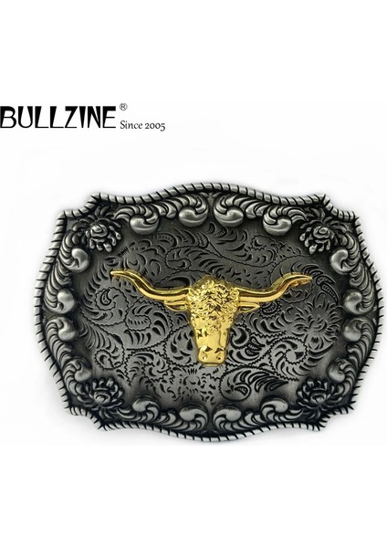 Beyaz Stil Bullzine Çinko Alaşım Retro Ağır Batı Boğa Başı At Kafası Uçan Kartal Kemer Tokası 4 cm Genişlik Kemer Kalaylı ve Altın Kaplama (Yurt Dışından) modelleri