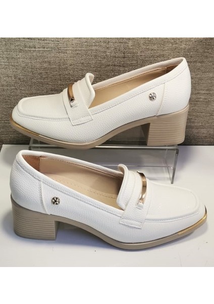 415 Kadın Tpu Taban 5 cm Topuklu Casual Ayakkabı Bej