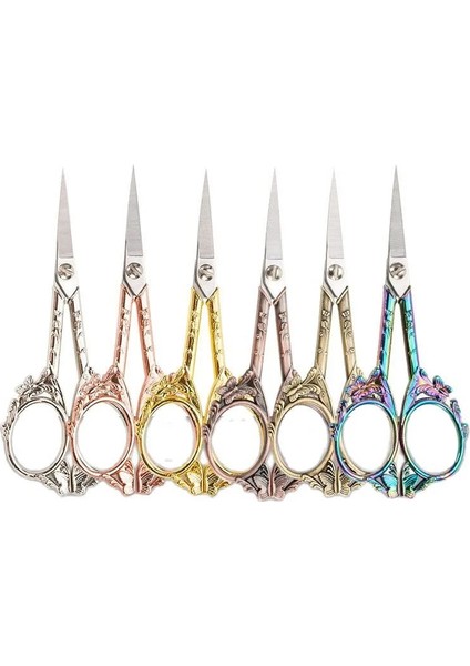 Kırmızı Bakır Tarzı Paslanmaz Çelik Vintage Ors Kelebek Çiçek Dikiş Retro Nakış Ors Kısa Kumaş Kesici Iplik Makası (Yurt Dışından) fırsatları