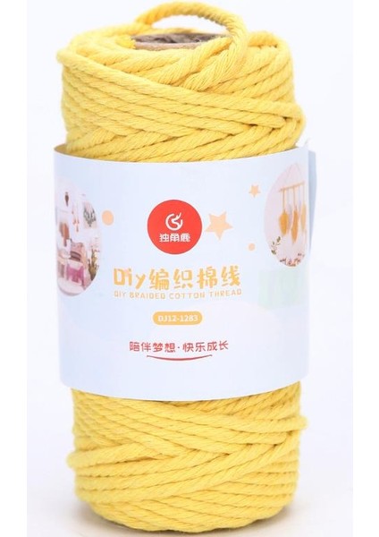 No.3 Tarzı El Yapımı Boho Dekor % Renkli Pamuk Kordon Halat Ipliği Bükülmüş Makrome Dize Dıy Ev Düğün Dekorasyon Kaynağı (Yurt Dışından)