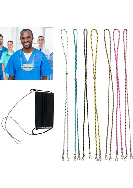 No.7 Tarzı 1 Parça Maske Tutucu Askı Anti-Kayıp Gözlük Zincirleri Yüz Maskesi Klipler ile Asılı Kordon Erkekler Için Ayarlanabilir Kordon Kadın Erkek Kız Çocuklar (Yurt Dışından) modelleri