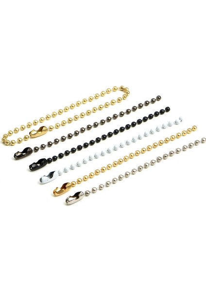 Siyah Tokalar Tarzı 2.4MMX12CM Yuvarlak Top Boncuk Zincirler Hazırlama Giysisibebeklerçantalaretiket Askı Etiketleri Zincir Tokaları Anahtarlık Konnektör Dıy Takı Bulguları (Yurt Dışından)