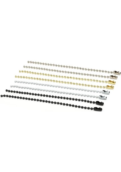 Siyah Tokalar Tarzı 2.4MMX12CM Yuvarlak Top Boncuk Zincirler Hazırlama Giysisibebeklerçantalaretiket Askı Etiketleri Zincir Tokaları Anahtarlık Konnektör Dıy Takı Bulguları (Yurt Dışından)