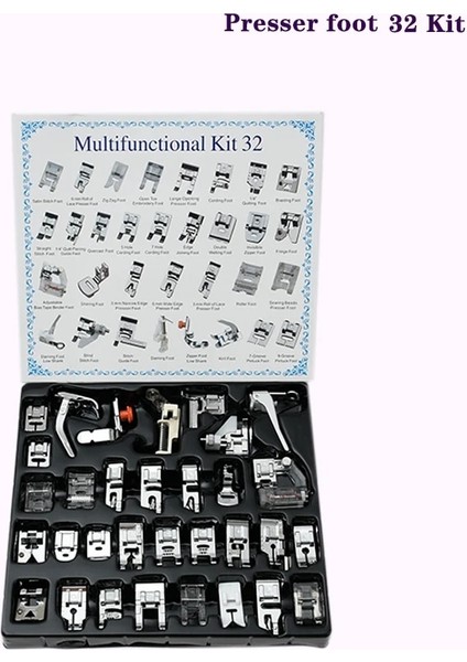Baskı Ayağı 32 Takım Stili Baskı Ayağı Dikiş Makinesi Ayakları Overlok Aksesuarları Ev Aletleri Janome Örgü Çok Işlevli Kiti Ev Şarkıcısı Brother (Yurt Dışından)