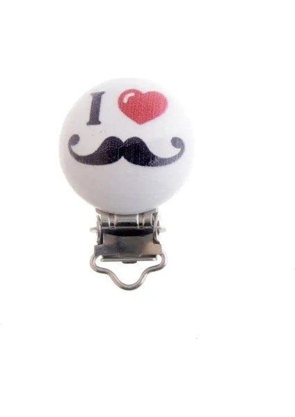 Aşk Tarzı Bebek Emzik Klipleri Desen Ahşap Metal Tutucular Karikatür Sevimli Bebek Yatıştırıcı Klipsler Aksesuarları 4.4x2.9cm (Yurt Dışından)