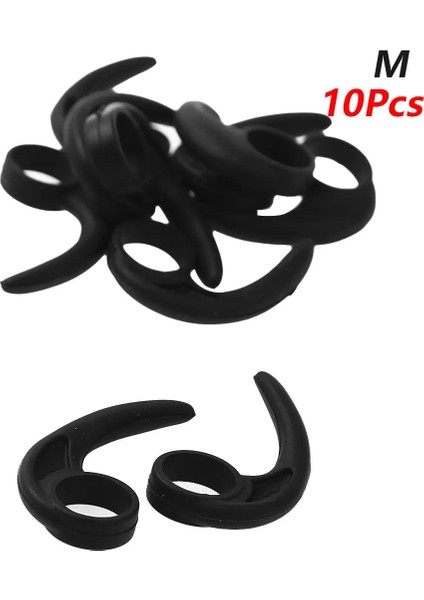 Siyah M 5 Çift Stili 5 Çift Kulakiçi Kancaları Silikon Budlocks Kulaklık Spor Sapları Kulakiçi Yüzgeçleri Kanatları Adaptörleri Kulak Içi ve Kanal Kulakiçi Başlıkları (Yurt Dışından)
