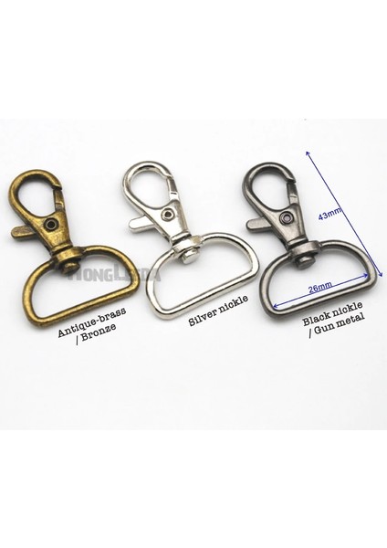 Siyah Nikel Tarzı Lot Alaşım Döner Claap Anahtar Kancaları Dıy Anahtarlık Yüzük Nickleblackbronze HK-008 (Yurt Dışından) fiyatları