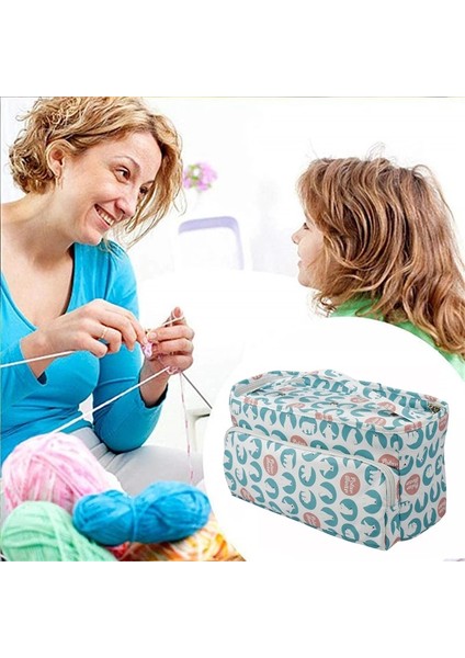 Mor Tarzı Yeni Iplik Saklama Çantası Akçaağaç Yaprakları Turuncu Renk Örgü Organizatör Saklama Kutusu Tığ Işi Kanca Dikiş Aksesuarları Çanta (Yurt Dışından) fırsatları