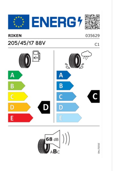 205/45 R17 88V Xl Ultra High Performance Oto Yaz Lastiği (Üretim Yılı: 2024)