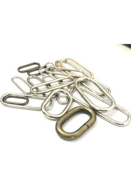 No4 20MM Gümüş Stil Metal Oval Halka Giysi Izle Tokalar Dıy Aksesuar Dikişi (Yurt Dışından) fiyatları