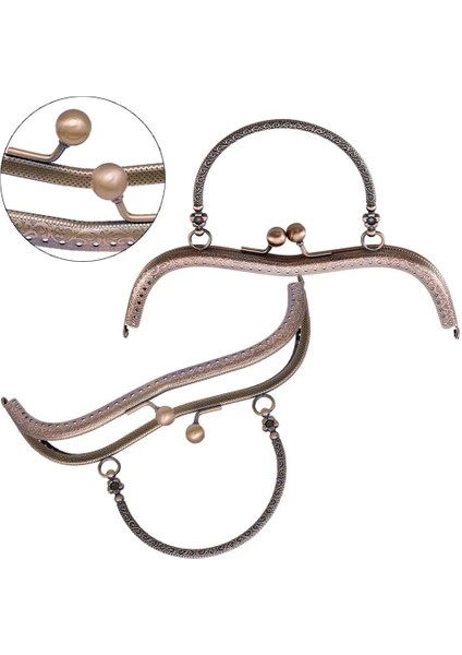 Gümüş Tarzı Mıusıe Metal Çanta Çerçeveleri 19CM Öpücük Toka Kapatma Kolu Debriyaj Çanta Parçası Çanta Değiştirme Cüzdan Aksesuarları Donanım (Yurt Dışından)
