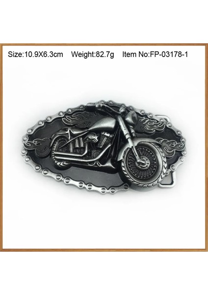 FP-03178-1 Stili Buckleclub Çinko Alaşımı Yüksek Borular Motor Motor Kot Hediye Kovboy Kemer Tokası Fp Erkekler Için 4 cm Genişlik Döngü (Yurt Dışından)
