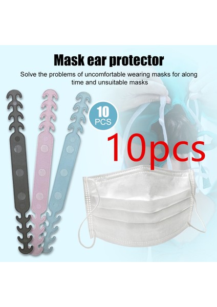 Gri Tarzı Ataşe Masque Derrière Tête Ayarlanabilir Kaymaz Maske Kancaları Uzatma Tokası Sujeta Mascarillas Yeniden Kullanılabilir Maske Tutacağı (Yurt Dışından)
