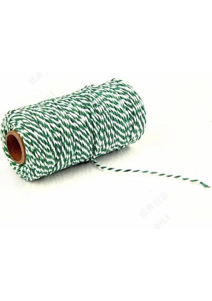 Stil 10 Stil Yüksek Li 1 Rulo 2mm Pamuklu Fırıncılar Sicim Dize Kordon Halat Rustik Ülke El Sanatları Hediye Paketleme Malzemesi 100 Metre (Yurt Dışından)