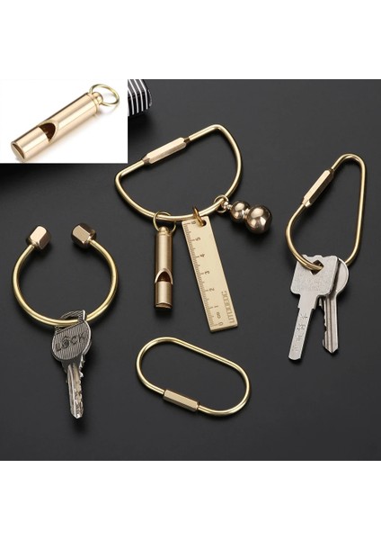 No.5 Tarzı Yaratıcı Taşınabilir Pirinç Anahtarlık Taşınabilir Benzersiz Dıy Zanaat Araçları Düdük Cetvel Anahtarlık Kolye Takı Anahtarlık Aksesuarları (Yurt Dışından) fiyatları